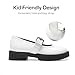 DREAM PAIRS Girls Mary Jane Chunky Platform School Uniform Dress Shoes Party Oxford Pumps for Toddler/Little Big Kid,Size 9 Toddler,White,KKUMFA2506