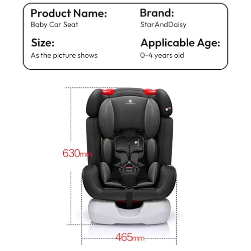 Image of StarAndDaisy Baby Car Seat 0 to 12 Years /Convertible Car Seat for Baby with 5 Points Safety Belt & 3 Lavel Adjustable Reclining /Baby Car seat with Forward & Rearward Facing Mode - Black