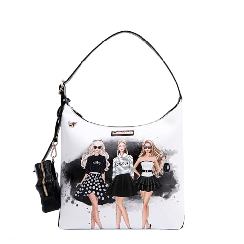 Nicole Lee NIKKY TRIO Shoulder Bag with Coin Purse, Patent Eco Leather