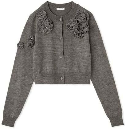 Amazon | [フレイ アイディー] 3Dフラワーカーディガン FWNT245027