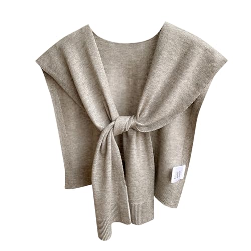 HGps8w Women's Knitted Shawl Solid Color Poncho Cape Scarf Shawls Outwear for All Season