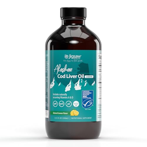 Jigsaw Health Alaskan Cod Liver Oil Liquid 48 Servings