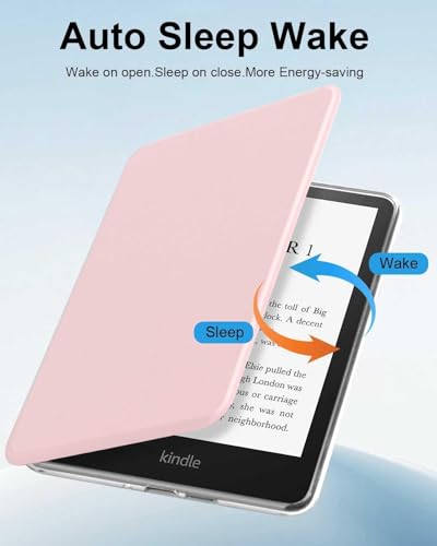 Image of T Tersely Magnetic Case for All-New Kindle 11th Generation 2024 /2022 Release, 6 inch, Stand Cover with Magnetic Clear Case for PopSockets Grips, Auto Wake /Sleep, Compatible with MagSafe, Pink