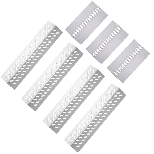 Lot de 4 brûleurs en acier inoxydable 87048 47628 pour Bull 26038 26039 47629 69008 16561 Bull Angus, Cal Flame G Series G3 G4 P4 BBQ19P04, Lion Premium L60000 L750000 Bouclier thermique