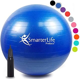 Exercise Ball for Yoga, Balance, Stability from SmarterLife - Fitness, Pilates, Birthing, Therapy