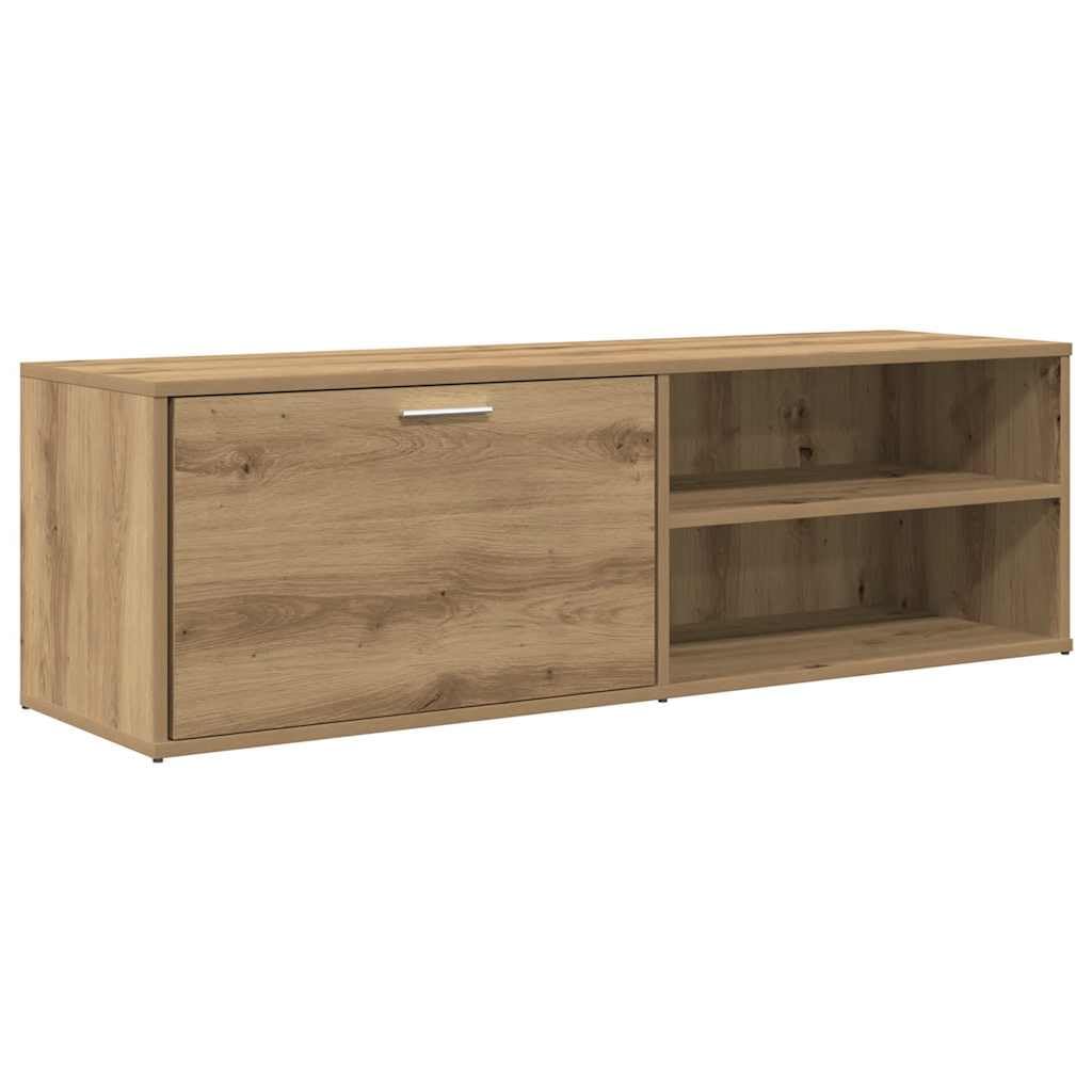 TV-Schrank Artisan-Eiche, 120x34x37 cm, Holzwerkstoff, robuster TV Ständer für Wohnzimmer, modernes Media Center, langlebige Wohnzimmer Möbel