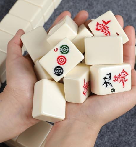 Mahjong Set juego chino con estuche de viaje miniatura 2
