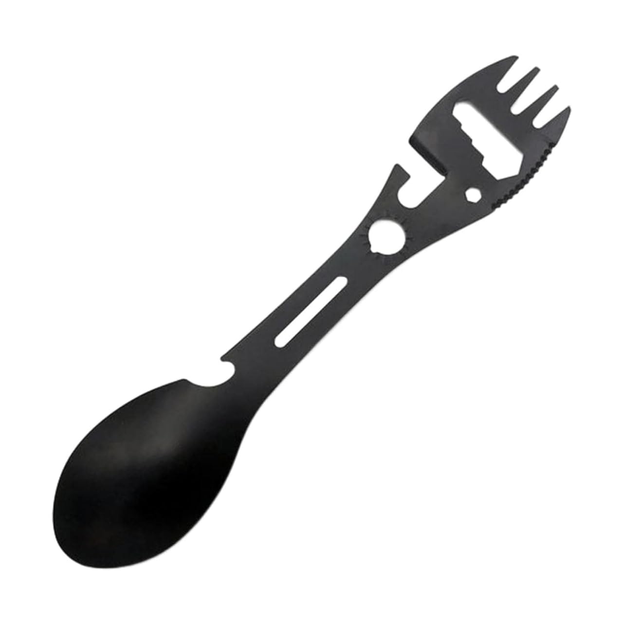 Multifunctional Spork Spoon Wrench – Portable Black Stainless Steel Camping Utensil with Fork, Spoon, Bottle Opener & Multi-Tool for Hiking, Traveling, Backpacking & Outdoor Survival ~ 1 Pc-image-39