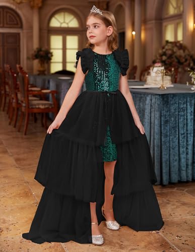 Image of GRACE KARIN Girls Dresses Sequin Party Formal Pageant Dress Tween Girl Birthday Tulle Prom Princess Maxi Dress Size 5-14