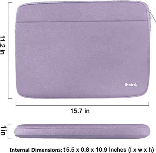 Image of 15.6 inch Laptop Sleeve Case, Shockproof Protective Notebook Case with Accessory Pocket, Briefcase Carrying Laptop Sleeve for 15.6 inch HP, ASUS, Dell, Lenovo, Acer -Lilac Colour