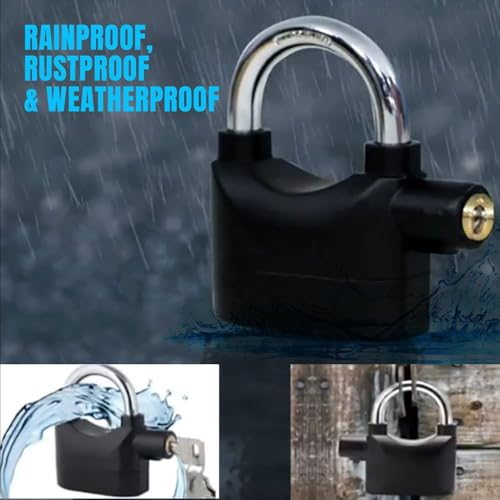 Image of Gadget Hero's Anti Theft Motion Sensor Alarm Lock. Security Smart Padlock Siren for Home Office Bike Bicycle Shop