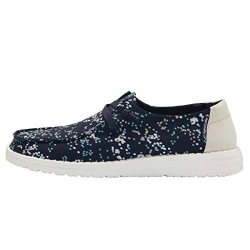 Image of HEYDUDE Women's Wendy Chambray | Women's Shoes | Women's Lace Up Loafers | Comfortable & Light-Weight
