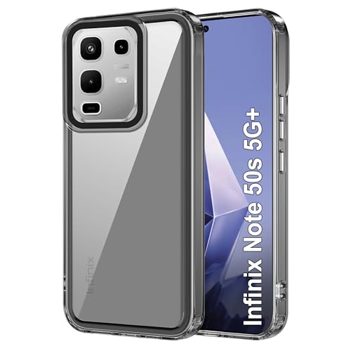 Image of Zapcase Back Case Cover for Infinix Note 50s 5G+ | Compatible for Infinix Note 50s 5G+ Back Cover | Case Cover with Camera Protection | (TPU + PC | Translucent Black)
