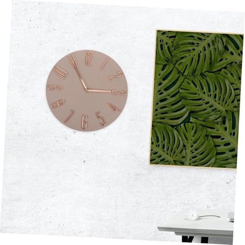Horloge murale silencieuse beige avec affichage lisible et moderne - 5