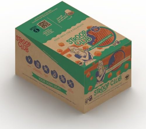 Stroop Club Traditional Caramel Gluten Free Stroopwafel 12X pack of 2 waffles (24 stroopwafels total)