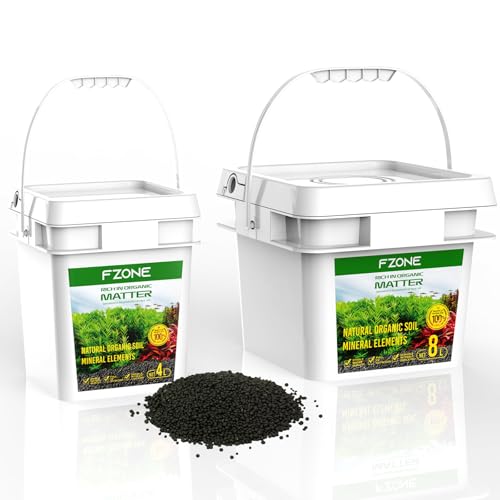 FZONE Aquarium Soil for Planted Tanks- Nutrient-Rich Aquarium Substrate for Fresh Water Live Plants, Dust-Free, Shrimp & Fish Safe，Long-Lasting pH Stable (3mm, 8L/17.64 lb, Black)