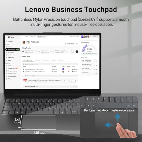 Image of Lenovo V15 Gen 5 15.6 inch FHD Business Laptop, 8GB DDR5 RAM, 1TB Storage | Intel Core i3 6-core (>R3 7320U), W11 Pro, AI Copilot Key, Webcam w /Shutter, Security Chip Discrete TPM 2.0, Black, w / Mouse