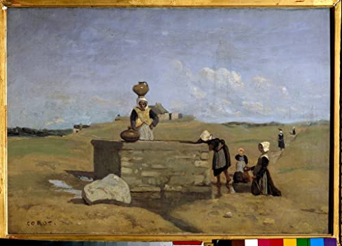 Impression d'art Corot au Village de Batz | Toile Décoration Murale Chambre