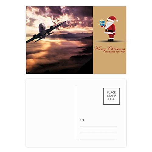 Cartes postales Père Noël Rouge foncé en lot de 20 pour sublimer vos cadeaux de Noël
