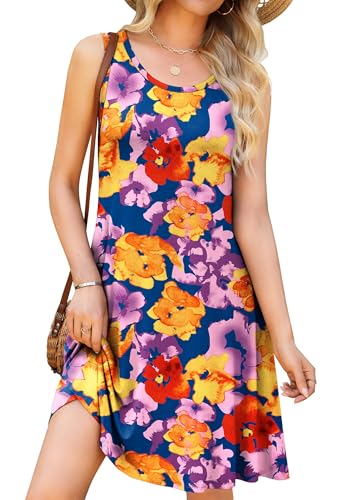 Image of WEACZZY Women Summer Casual Swing T Shirt Dresses Beach Cover up Loose Dress