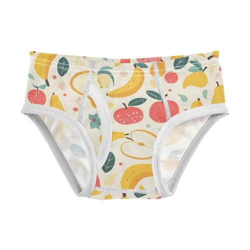 KLL Cute Fruits Bananas Apples Pears Scandinavian Styloddler Boys' Comfort Nighttime Underwear Breathable Children Undies