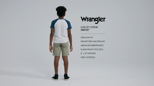 Amazon.com: Wrangler Boys' Coastal Crew Utility Short, Burnt Brick