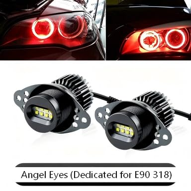 Luci di posizione a LED Angel Eyes da 80 W, compatibili con BMW E90 E91 LCI (2009-2011), installazione senza errori, luce di marcia diurna bianca, ricambio per anelli di posizione
