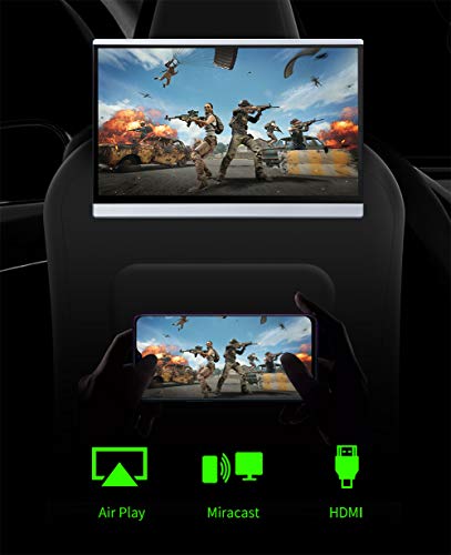 13.3'' Android 9.0 Car Headrest Video Player with WiFi,Car Back Seat TV Monitors IPS Touch Screen Sync Screen Phone Mirror,Support Bluetooth/HDMI in/Out/USB/Netflix