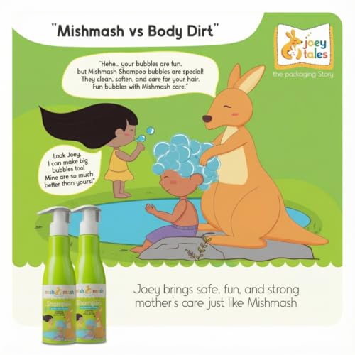Image of Kids Shampoo - Tear Free Mild Shampoo for Kids | Sulphate & Paraben Free Vegan Ayurvedic Care with Aloe Vera, Almond Oil & Mango Butter | For Boys & Girls Ages 3-14 | 200 ml