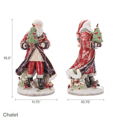 Fitz-and-Floyd-Chalet-Santa-Ceramic-Figurine-195-Inch Fitz and Floyd Chalet Santa Ceramic Figurine 195 Inch
