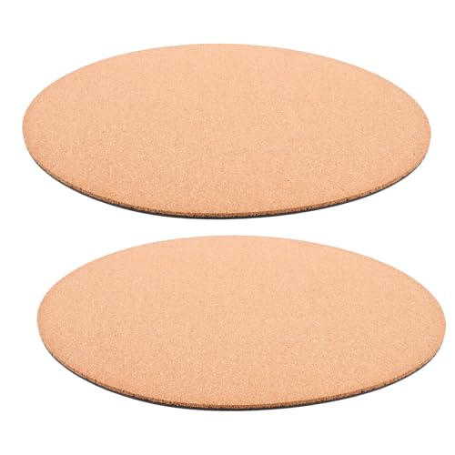 FOMIYES 2 Alfombrillas Redondas de Corcho para Plantas 25 Cm, Tapetes Absorbentes para Macetas, Bandejas Protectoras para Jardín y Hogar, Base Antideslizante para Tiestos y Jardineras