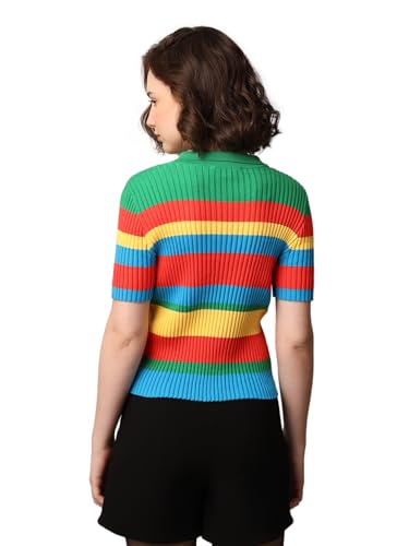 Image of ONLY Women's Striped Regular Fit T-Shirt