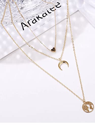 Image of Vembley Stunning Gold Plated Layered Pendant Necklace For Women and Girls