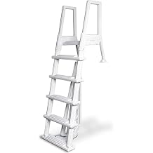Poolzilla Pool Step Ladder for Above Ground Pools - Deck Mounted Ladder w/Wide Non Skid Platform - for 48 to 54 in. Above Ground Pools