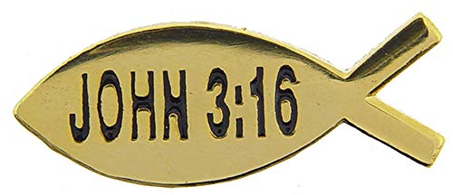 John 3:16 Jesus Fish - 1 Hat or Lapel Pin