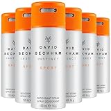 David Beckham Instinct Sport Deodorant Mens Gents Body Spray 150ml 6 Packs