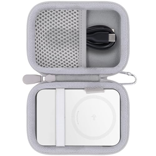 Image of khanka for Anker Nano Power Bank Ultra-Slim 5,000Mah & Maggo Power Bank 10K Case,Compatible with Anker A1665 /A1664 Slim Magnetic Charger,Protective Carrying Case Only (White)