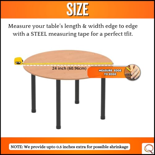 Image of Qlarity Covers 2mm Max Shield Round Table Cover, 24 Inch, Table Protector