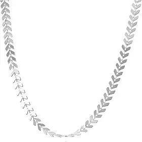 Colar Choker Feminino com Prata Escama de Peixe 45cm Corrente Lisa Moderna Fecho Seguro Hipoalergênica Joia Minimalista e Elegante