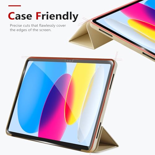 Image of iWishKart Apple iPad 10 (10th Generation) 10.9 inch Tempered Glass Screen Protector Guard Full Screen Coverage Edge to Edge with Easy Installation kit | Anti-Scratch & Smudge Proof | 10.9 Inch | 10th Gen