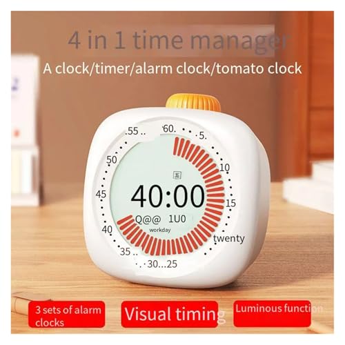 Cronómetro digital visual 60 minutos con alarma para estudio miniatura 2