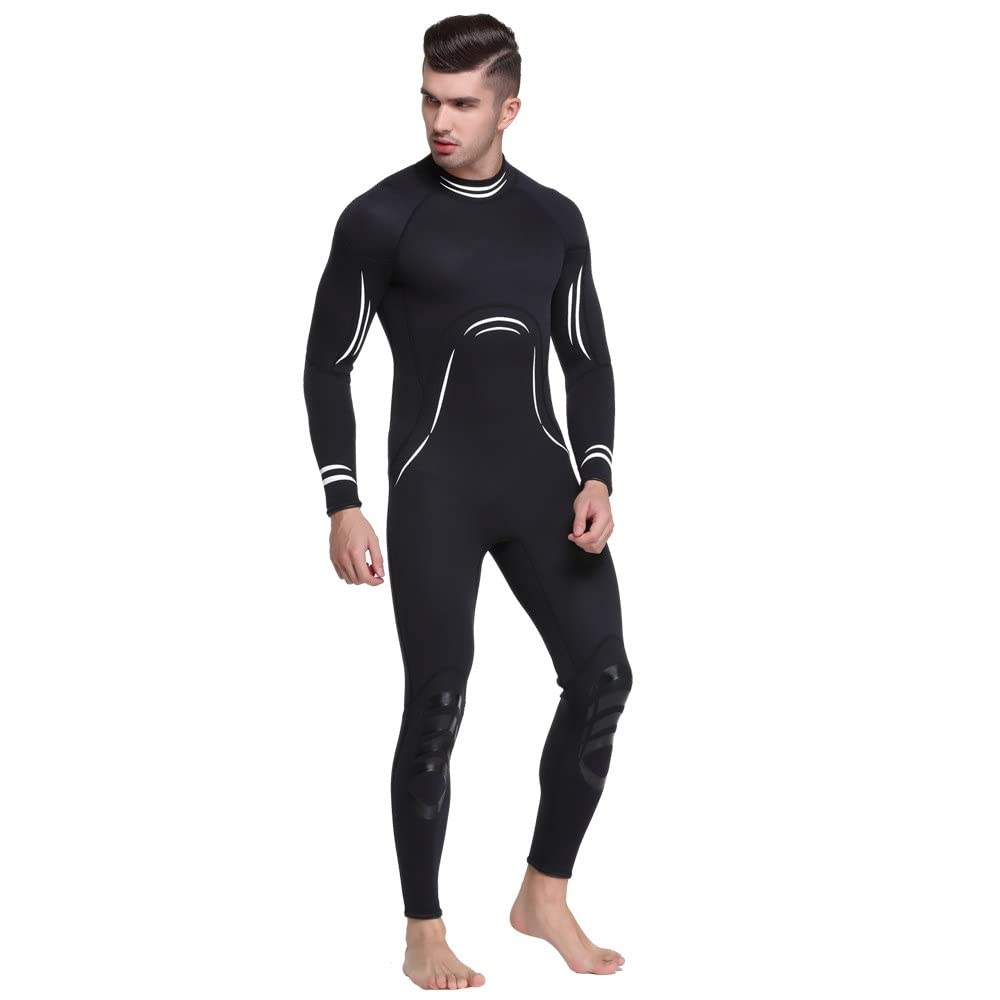 Combinaison de plongée une pièce pour couple - Combinaison de plongée en néoprène de qualité supérieure pour adulte - Combinaison courte de 3 mm (Couleur : homme, taille : XL)