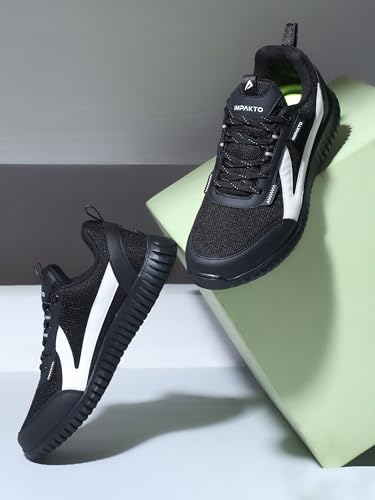 Image of Impakto Driftwave Men Running Shoes | Lightweight & Breathable Shoes for Gym, Training & Travel Cushioned Insole for Comfort | Wide Toe | Slip Resistance oustole for Ground Traction