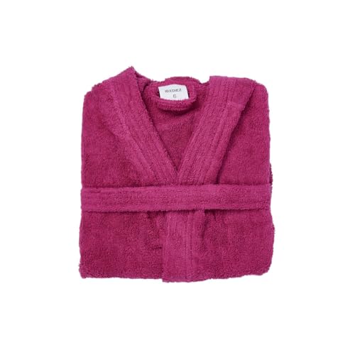 10XDIEZ Albornoz de Ducha Infantil para niño y niña 100% Algodón de Rizo (Rizo Frambuesa - 10 años)
