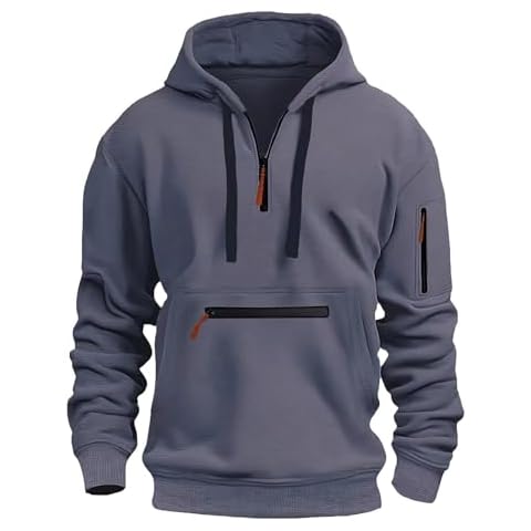 HAOLEI Men's Zip Pocket Hoodies Cover