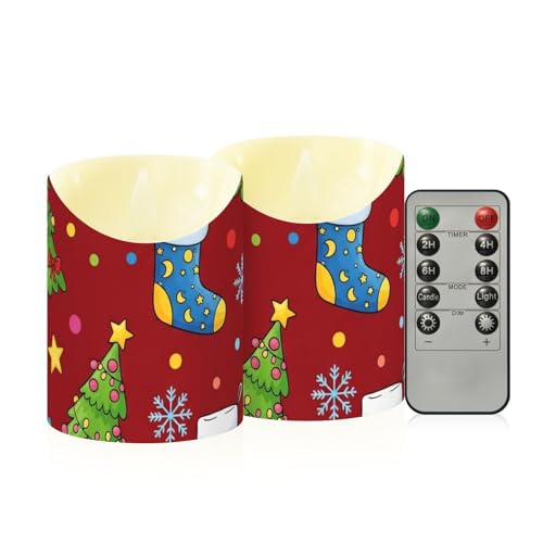 Bougies pilier sans flamme à piles : lot de 2 bougies LED pour décoration de salon et Noël