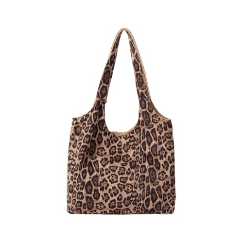 Sac à bandoulière léopard femme, grand sac à main spacieux idéal pour les cours et trajets