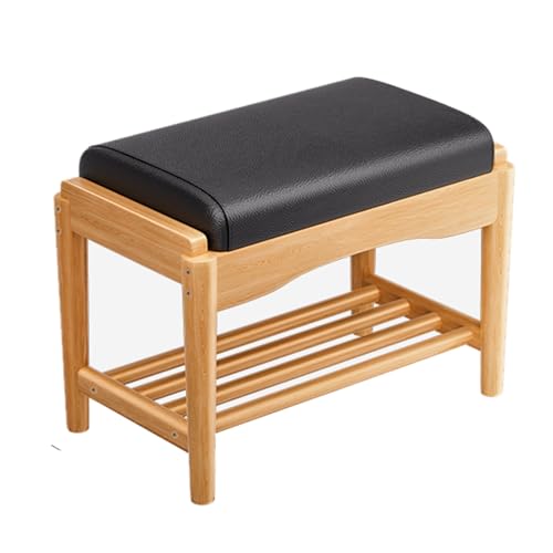 Banc d'entrée avec coussin et meuble à chaussures pour rangement de maison