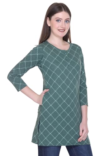 Image of Women Regular Fit Henley All Over Print T-Shirt (Combo of 2) | Small-5XL