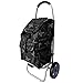 Produktbild DoubleBlack Einkaufswagen mit 2 Silent Wheels Abnehmbare Tasche Aluminiumlegierung Klappzug Schubwagen Max. Kapazität 40 kg, 101x44x34 Zentimeter, 48L-Schwarz